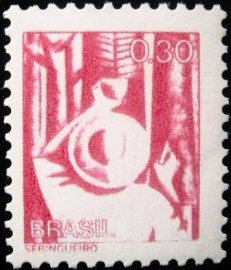 Selo postal Regular emitido no Brasil em 1976  560 M