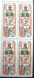 Quadra de selos postais de 1985 Candido Fontoura