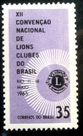 Selo postal de 1965 Lions Clubes N