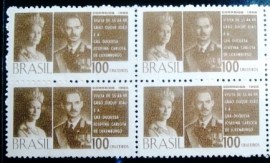 Quadra de selos postais de 1965 Grãos Duques de Luxemburgo
