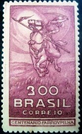 Selo postal do Brasil de 1935 Farrapos 300rs N