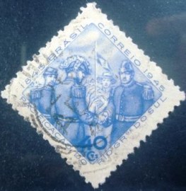 Selo postal COMEMORATIVO emitido no Brasil em 1945 - C 195 U