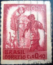 Selo postal Comemorativo emitido no Brasil em 1945 - C 199 U