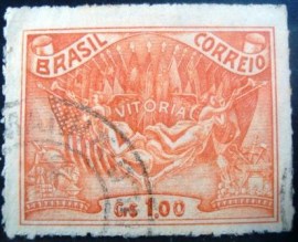 Selo postal Comemorativo emitido no Brasil em 1945 - C 200 U