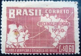 Selo postal comemorativo emitido no  Brasil em 1950 - C 254 N