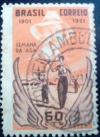 Selo postal comemorativo emitido no  Brasil em 1951 - C 270 U