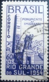 Selo postal de 1954 Monumento do Imigrante - C 336 U