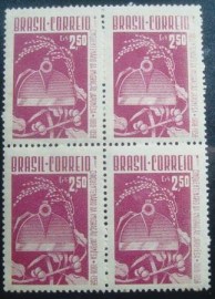 Quadra de selos do Brasil de 1958 Imigração Japonesa
