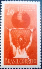 Selo postal comemorativo emitido no  Brasil em 1954 - C 353 N