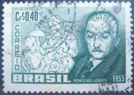 Selo postal comemorativo emitido no  Brasil em 1954 - C 370 U