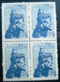 Quadra de selos postais do Brasil de 1958 Basílica Bom Jesus