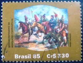 Selo postal comemorativo emitido no  Brasil em 1985 - C 1481 U
