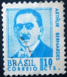Selo postal Regular emitido no Brasil em 1967 - 532 U