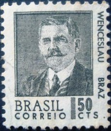 Selo postal Regular emitido no Brasil em 1968 - 534 U