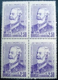 Quadra de selos postais do Brasil de 1958 Marechal Osório