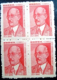 Quadro de selos postais de 1960 Adel Pinto - c 448 n