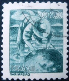 Selo postal do Brasil de 1976 Garimpeiro - 563 U