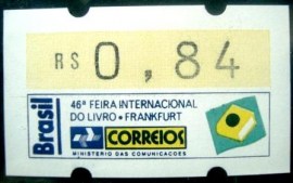 Selo semiautomato Brasil 1994 Feira Livro Frankfurt