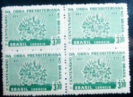 Quadra de selos postais de 1959 Obra Presbiteriana