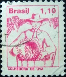 Selo postal Regular emitido no Brasil em 1977  565 U