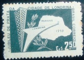 Selo postal do Brasil de 1959 Londrina
