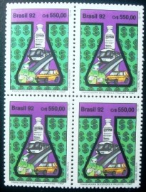 Quadra de selos postais do Brasil de 1992 FINEP