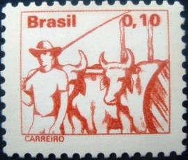 Selo postal do Brasil de 1979 Carreiro