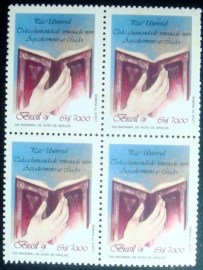 uadra de selos postais de 1991 Dia Nacional de Ação de Graças