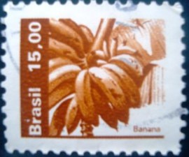 Selo postal do Brasil de 1983 Banana U
