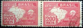 Par de selos de 1927 Cursos Jurídicos 200rs - C 20 U
