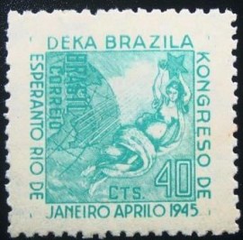 Selo postal de 1945 Esperanto