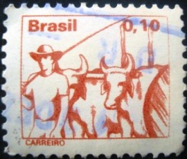 Selo postal do Brasil de 1979 Carreiro U