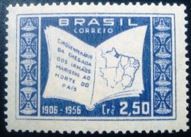 Selo postal comemorativo do Brasil de 1956 - C  380 M