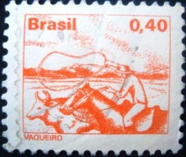 Selo postal Regular emitido no Brasil em 1980 - 586 U
