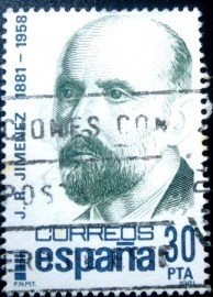Selo postal da Espanha de 1982 Juan Ramón Jiménez