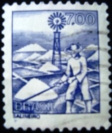 Selo postal Regular emitido no Brasil em 1979 - 596 U