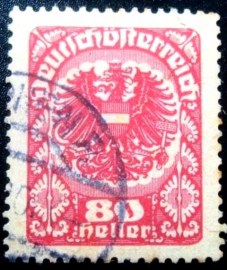 Selo postal da Áustria de 1920 Coat of arms 80