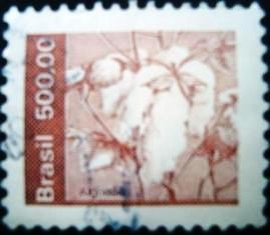Selo postal do Brasil de 1982 Algodão 629 U