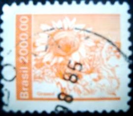 Selo postal do Brasil de 1985 Girassol