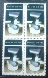 Quadra de selos postais do Brasil de 1985 Instituto Rio Branco