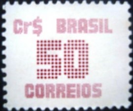 Selo postal do Brasil de 1985 Cifra Cr$ 50