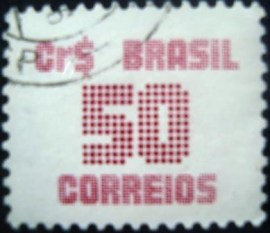 Selo postal do Brasil de 1985 Cifra Cr$ 50 - 633 U
