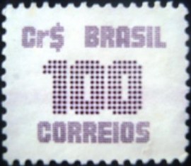 Selo postal do Brasil de 1985 Cifra Cr$ 100 - 634 N