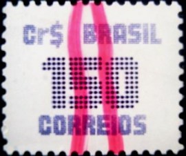 Selo postal do Brasil de 1985 Tipo Cifra Cr$ 150 - 635 U
