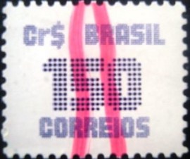 Selo postal do Brasil de 1985 Tipo Cifra Cr$ 150 - 635 U