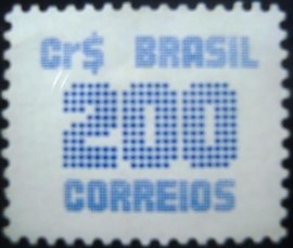 Selo postal do Brasil de 1985 Tipo Cifra Cr$ 200