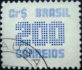 Selo postal do Brasil de 1985 Cifra Cr$ 200 - 636 U