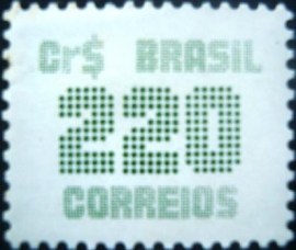 Selo postal do Brasil de 1985 Tipo Cifra Cr$ 220