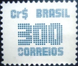 Selo postal do Brasil de 1985 Tipo Cifra Cr$ 300