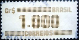 Selo postal do Brasil de 1986 Tipo Cifra Cr$ 1000 - 640 U